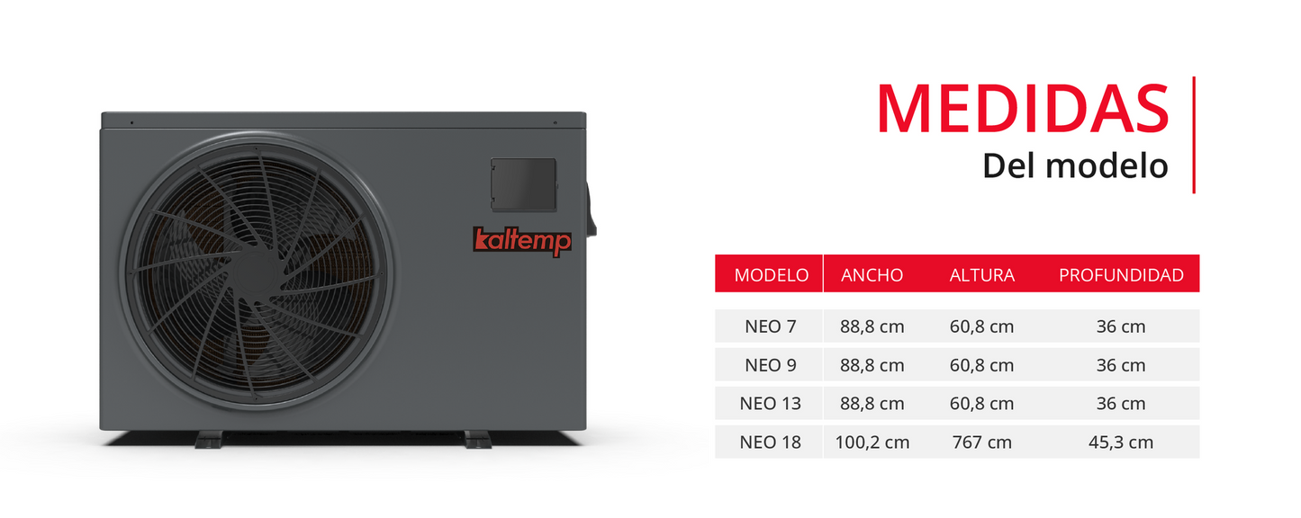 Kaltemp Pooltemp Neo 7 Full Inverter | 26 m3 + Instalación