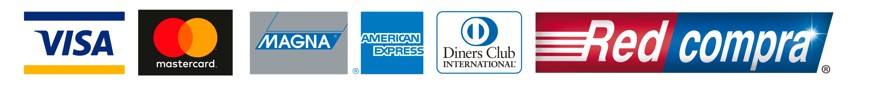 Medios de pago: Visa, Mastercard, Magna, American Express, Diners Club, RedCompra